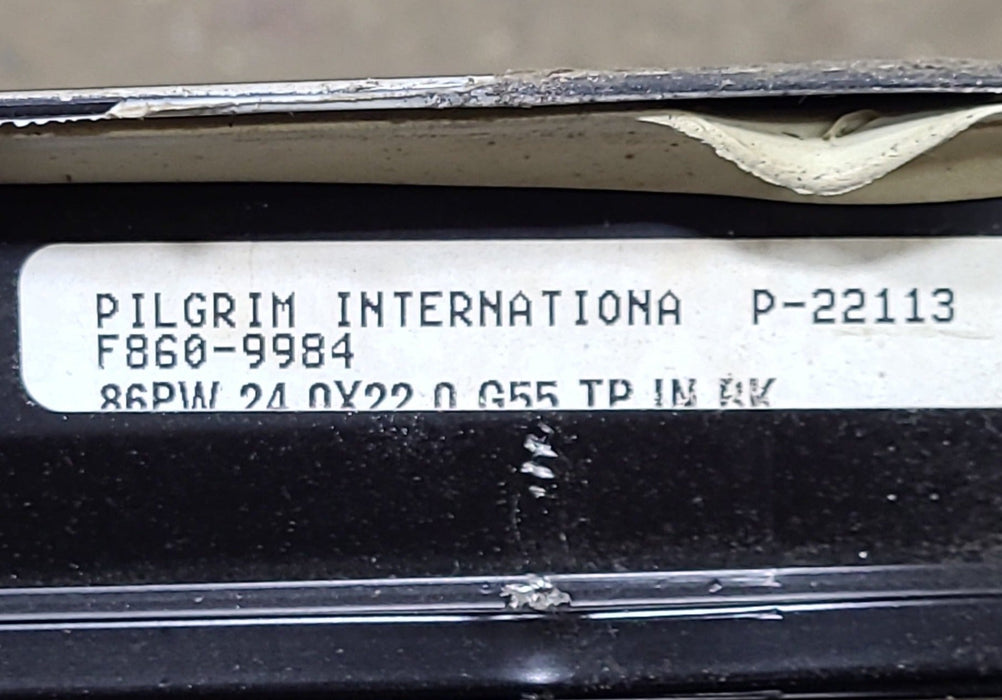 Used Black Radius Non Opening Window : 23 1/2" W x 21 1/2" H x 1 3/4" D - Young Farts RV Parts
