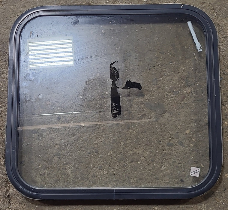 Used Black Radius Non Opening Window : 23 1/2" W x 21 3/4" H x 1 5/8" D