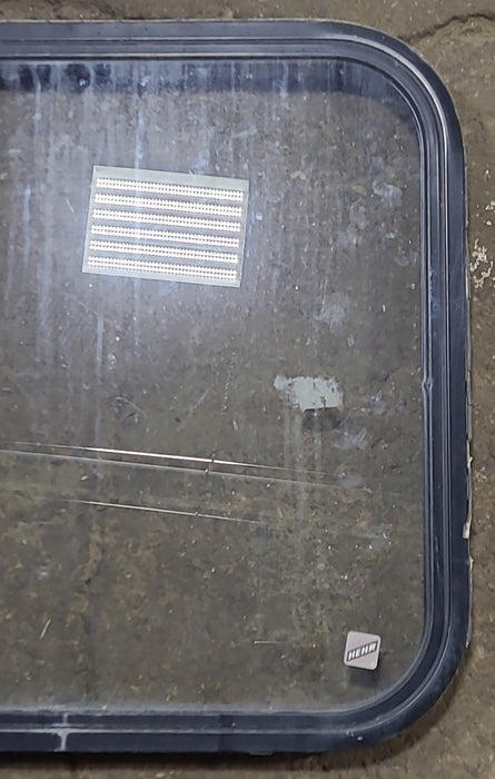 Used Black Radius Non Opening Window : 23 1/2" W x 21 3/4" H x 1 5/8" D