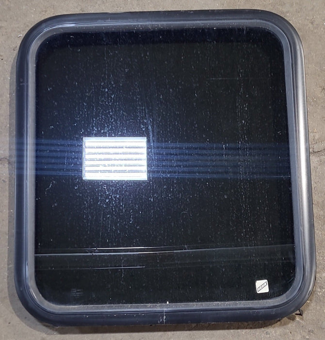 Used Black Radius Non Opening Window : 23 1/2" W x 25 1/2" H x 1 7/8" D