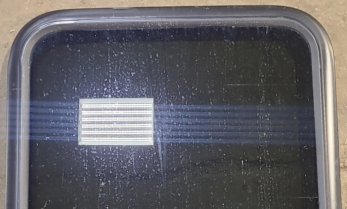 Used Black Radius Non Opening Window : 23 1/2" W x 25 1/2" H x 1 7/8" D