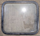 Used Black Radius Non - Opening Window : 23 1/4" W x 21 1/2" H x 1 7/8" D - Young Farts RV Parts