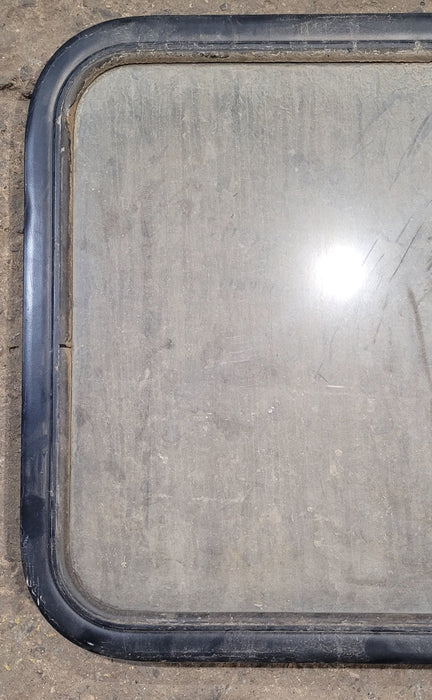 Used Black Radius Non-Opening Window : 23 1/4" W x 21 1/2" H x 1 7/8" D