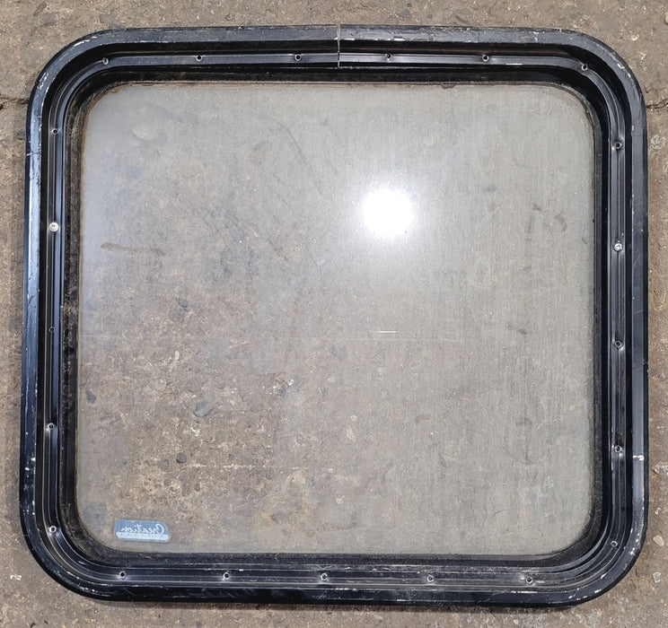 Used Black Radius Non-Opening Window : 23 1/4" W x 21 1/2" H x 1 7/8" D