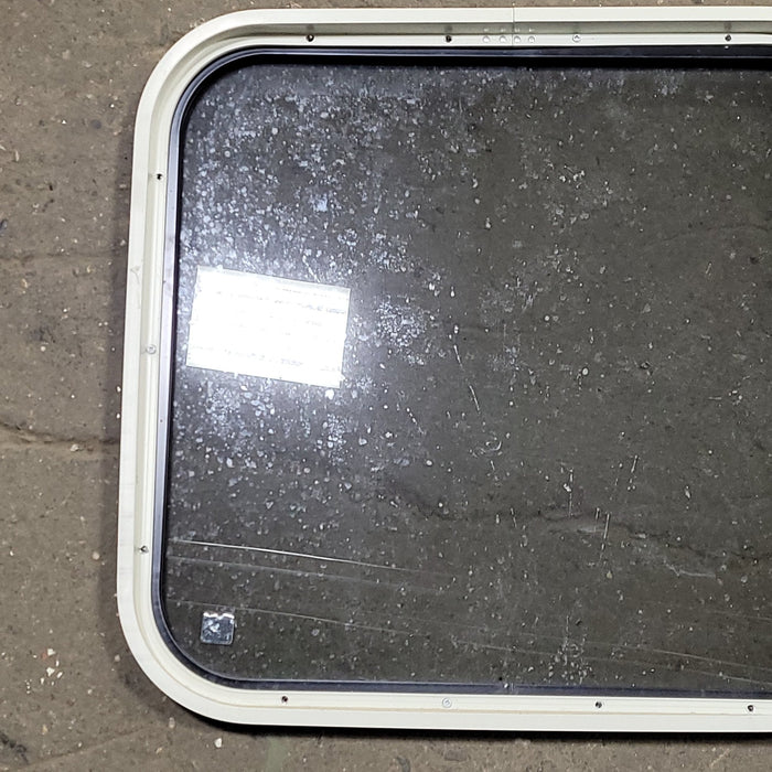 Used Black Radius Non-Opening Window : 23 1/4" W X 21 3/4" H X 1 3/8" D