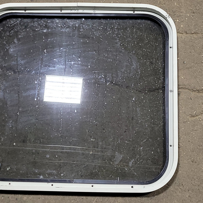 Used Black Radius Non-Opening Window : 23 1/4" W X 21 3/4" H X 1 3/8" D