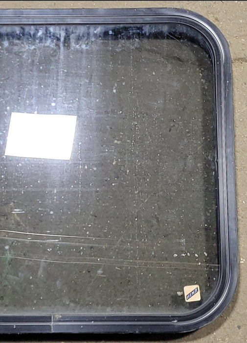 Used Black Radius Non-Opening Window : 23 1/4" W X 21 3/4" H X 1 3/8" D