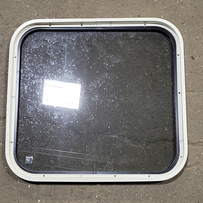 Used Black Radius Non-Opening Window : 23 1/4" W X 21 3/4" H X 1 3/8" D