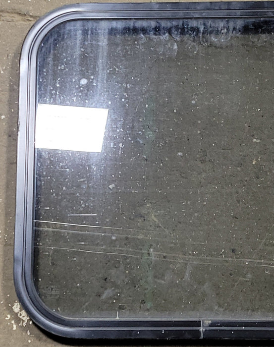 Used Black Radius Non-Opening Window : 23 1/4" W X 21 3/4" H X 1 3/8" D