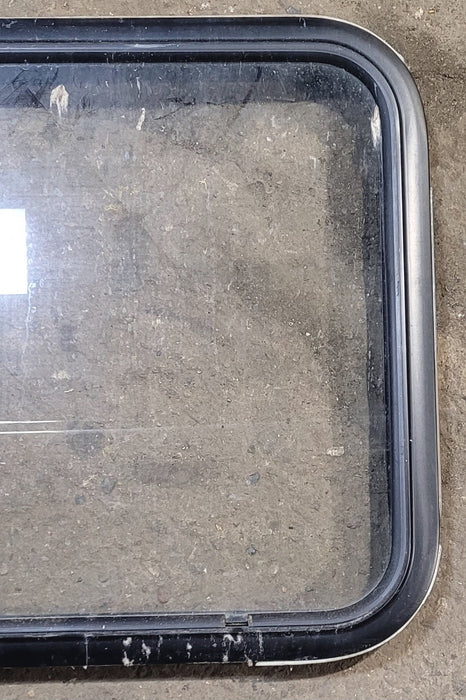 Used Black Radius Non Opening Window : 23 1/4" W x 21 3/4" H x 1 7/8"