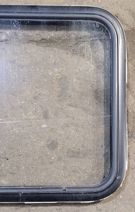Used Black Radius Non Opening Window : 23 1/4" W x 21 3/4" H x 1 7/8"