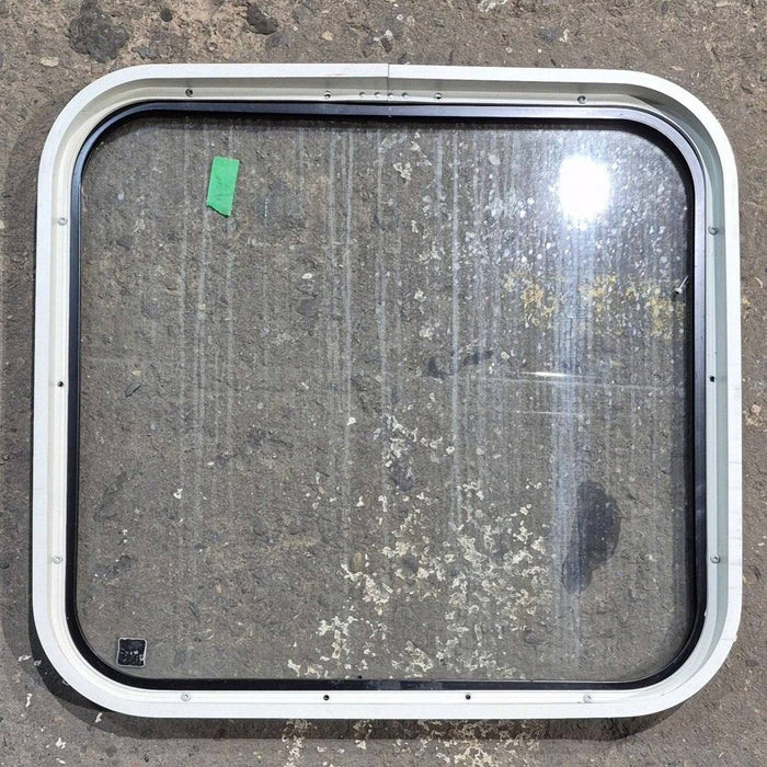 Used Black Radius Non-Opening Window - 23.375 X 21.75 X 1.625
