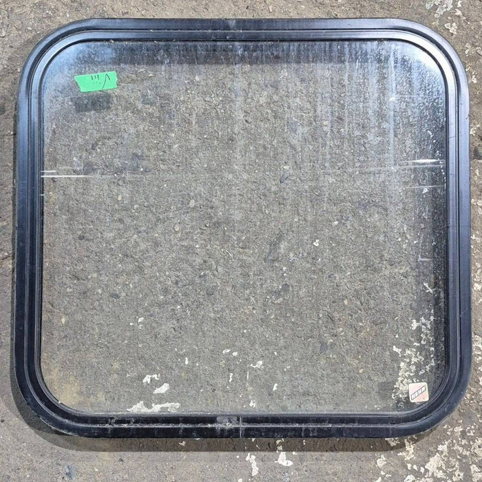 Used Black Radius Non-Opening Window - 23.375 X 21.75 X 1.625