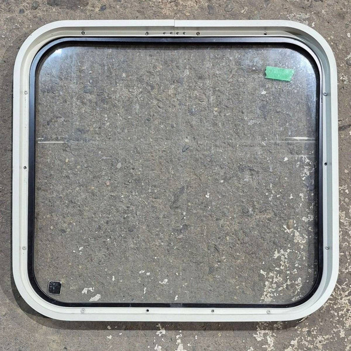 Used Black Radius Non-Opening Window - 23.375 X 21.75 X 1.625