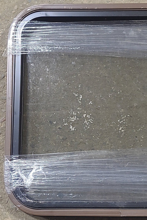 Used Black Radius Non Opening Window : 24 1/2" W x 23" H x 1 1/4" D