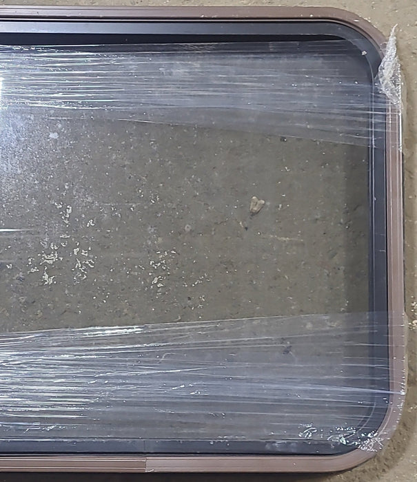 Used Black Radius Non Opening Window : 24 1/2" W x 23" H x 1 1/4" D