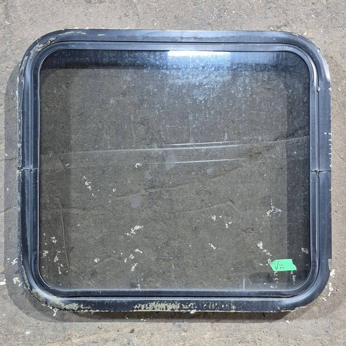 Used Black Radius Non-Opening Window - 24 1/4 X 21 1/2 X 2