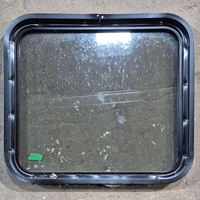 Used Black Radius Non-Opening Window - 24 1/4 X 21 1/2 X 2