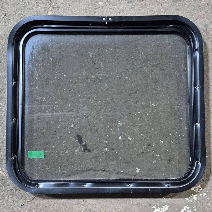 Used Black Radius Non-Opening Window - 24 1/4 X 21 1/2 X 2