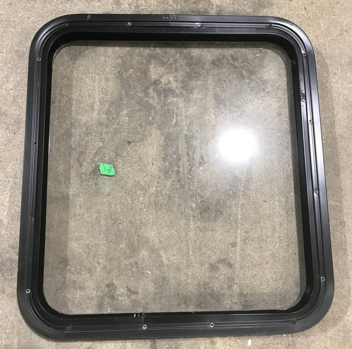 Used Black Radius Non-Opening Window : 25 1/2" W X 23 1/4" H X 2" D