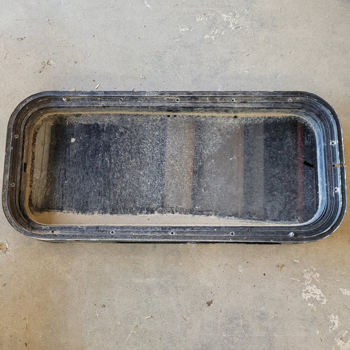 Used Black Radius Non-Opening Window : 29 1/2 X 12 1/2 X 2" D