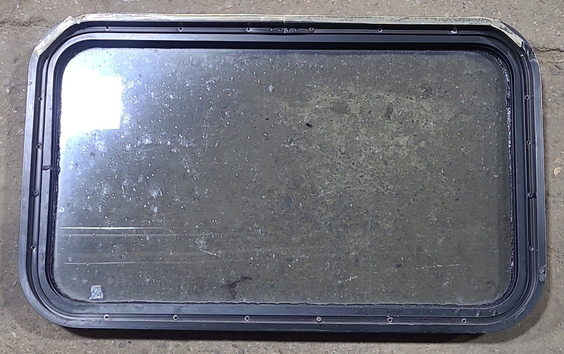 Used Black Radius Non Opening Window : 29 3/4" W x 17 3/4" H x 1 3/4" D