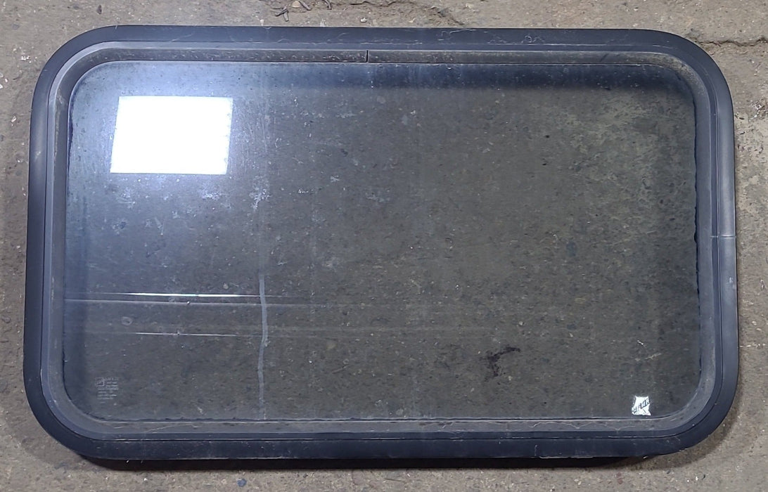Used Black Radius Non Opening Window : 29 3/4" W x 17 3/4" H x 1 3/4" D