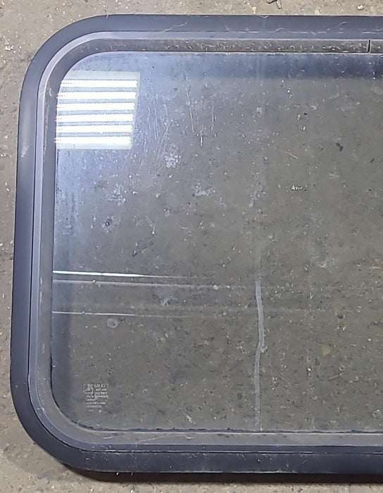 Used Black Radius Non Opening Window : 29 3/4" W x 17 3/4" H x 1 3/4" D