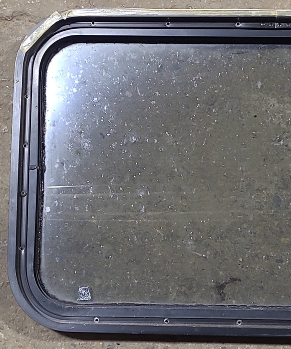 Used Black Radius Non Opening Window : 29 3/4" W x 17 3/4" H x 1 3/4" D