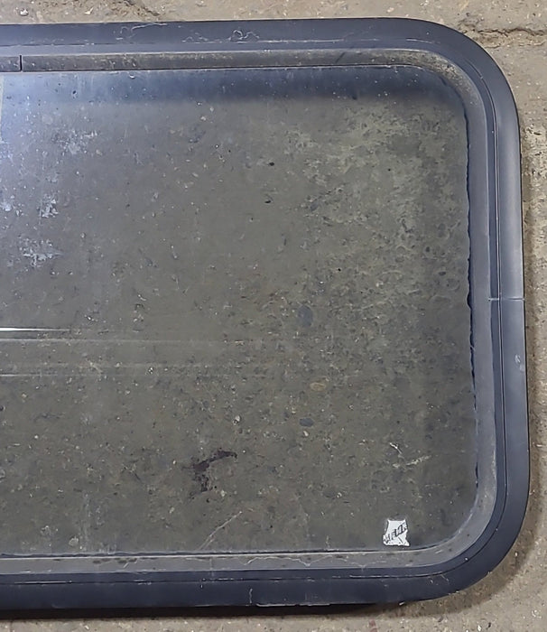 Used Black Radius Non Opening Window : 29 3/4" W x 17 3/4" H x 1 3/4" D