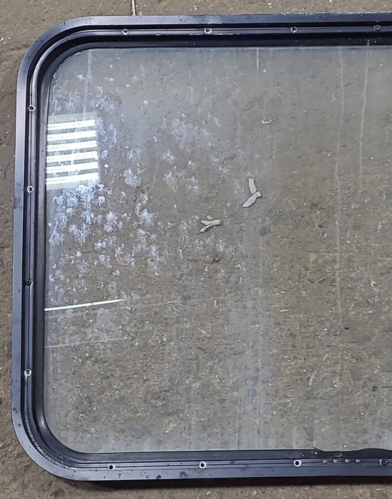 Used Black Radius Non Opening Window : 29 5/8" W x 21 3/8" H x 1" D