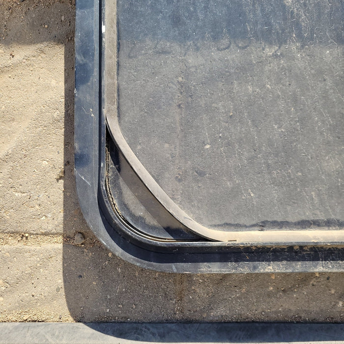 Used Black Radius Non-Opening Window : 30 1/2 X 22 X 2" D
