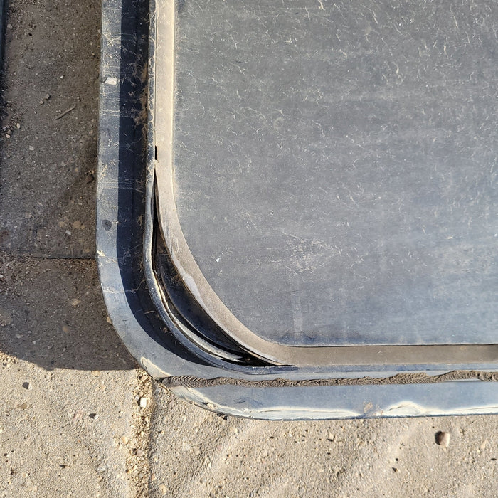Used Black Radius Non-Opening Window : 30 1/2 X 22 X 2" D