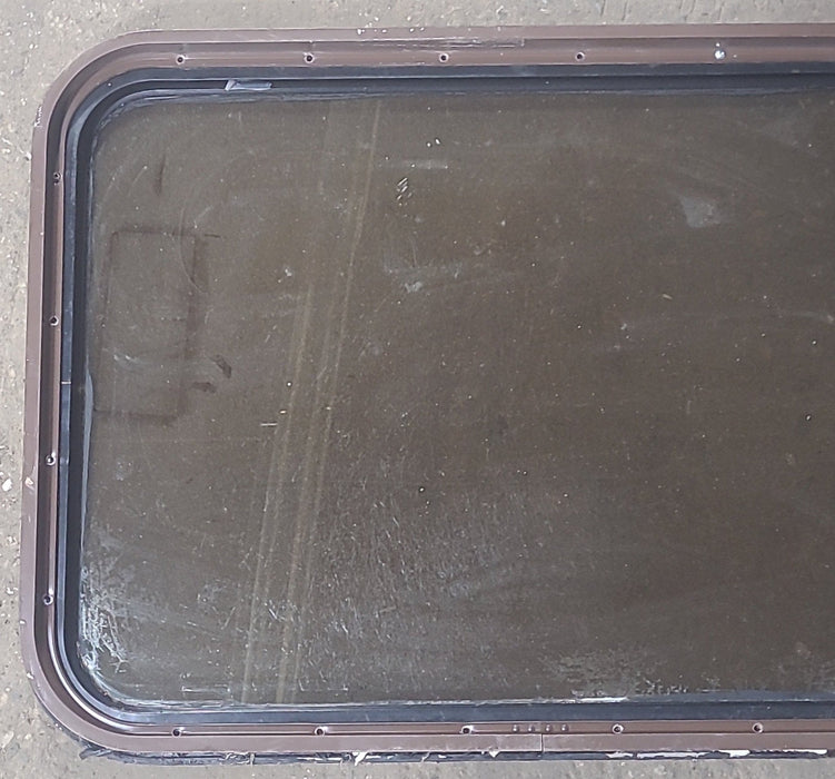 Used Black Radius Non Opening Window : 30 1/4" W x 21 3/4" H x 1 7/8" D
