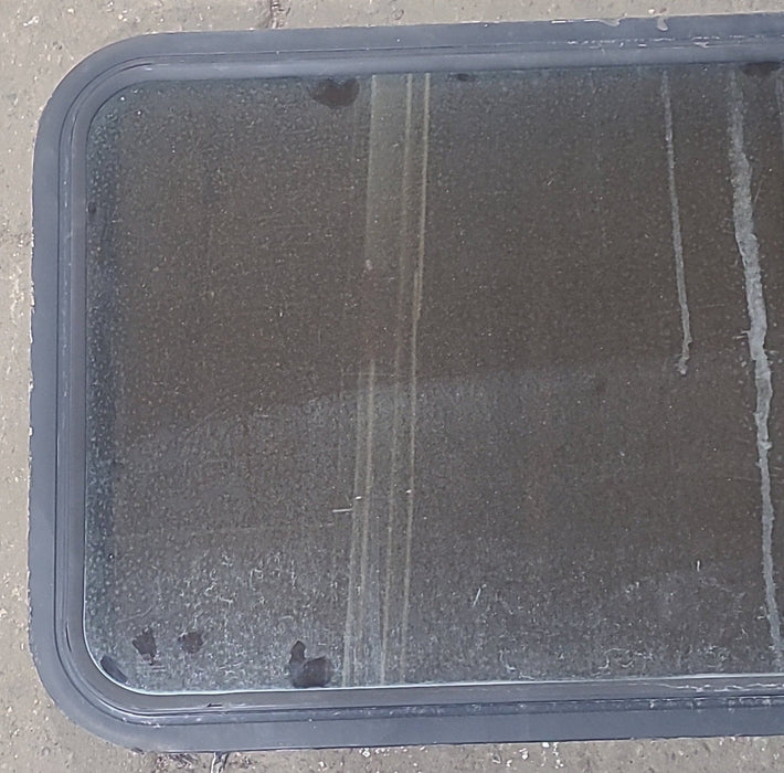 Used Black Radius Non Opening Window : 30 1/4" W x 21 3/4" H x 1 7/8" D
