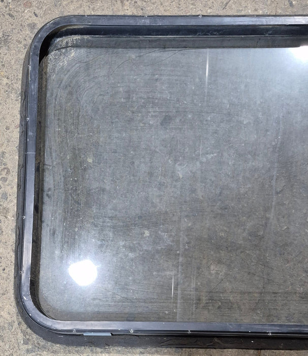Used Black Radius Non-Opening Window : 34 1/4 x 23 1/4 x 1 1/2" D