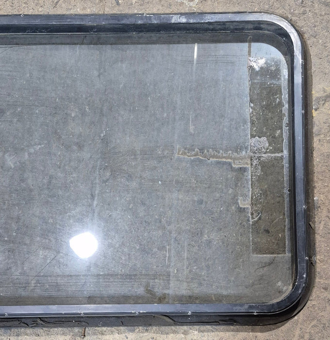 Used Black Radius Non-Opening Window : 34 1/4 x 23 1/4 x 1 1/2" D