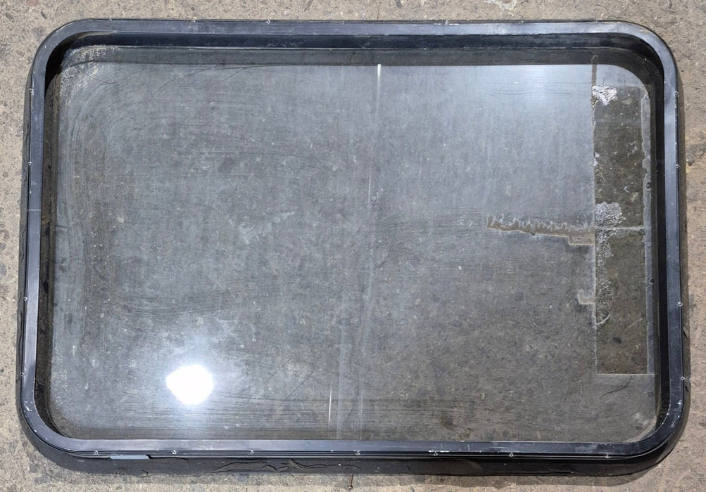 Used Black Radius Non-Opening Window : 34 1/4 x 23 1/4 x 1 1/2" D