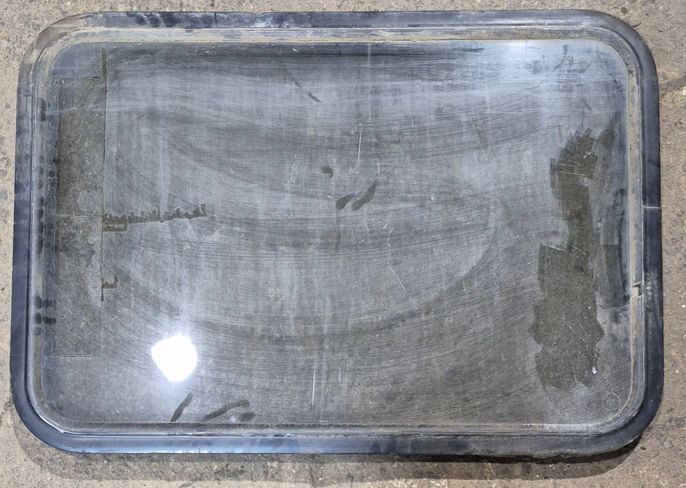 Used Black Radius Non-Opening Window : 34 1/4 x 23 1/4 x 1 1/2" D