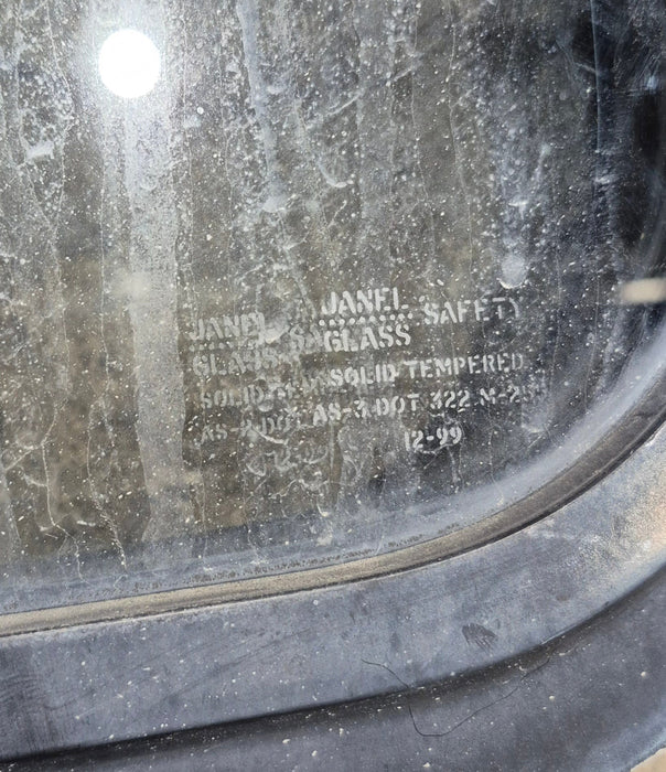 Used Black Radius Non Opening Window : 35 1/2" W x 17 1/2" H x 1 3/4" D - Young Farts RV Parts