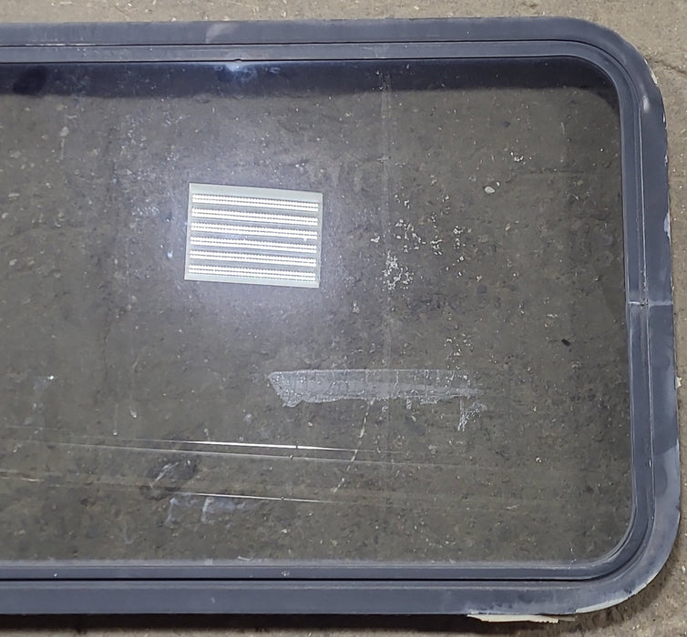 Used Black Radius Non Opening Window : 36 1/4" W x 21 3/4" H x 1 7/8" D