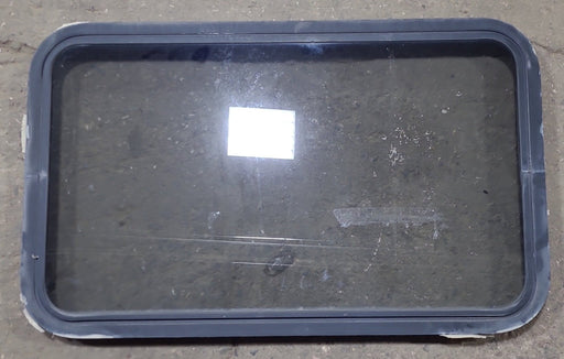 Used Black Radius Non Opening Window : 36 1/4" W x 21 3/4" H x 1 7/8" D - Young Farts RV Parts