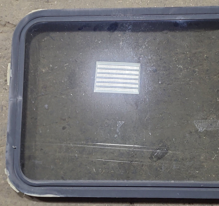 Used Black Radius Non Opening Window : 36 1/4" W x 21 3/4" H x 1 7/8" D
