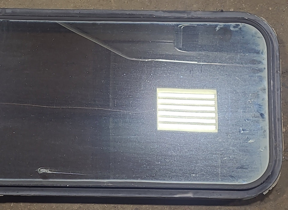 Used Black Radius Non Opening Window : 39 3/4" W x 17 3/4" H x 2" D