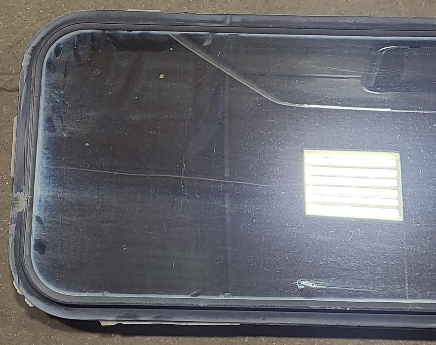 Used Black Radius Non Opening Window : 39 3/4" W x 17 3/4" H x 2" D