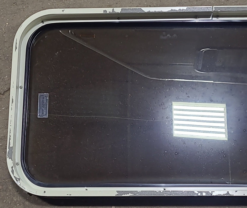 Used Black Radius Non Opening Window : 39 3/4" W x 17 3/4" H x 2" D