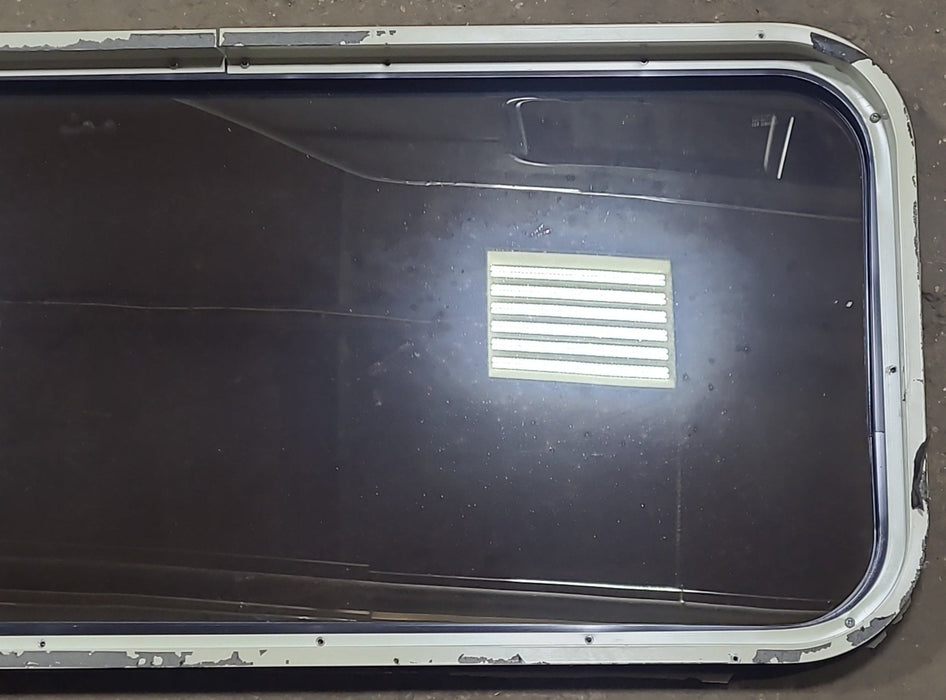 Used Black Radius Non Opening Window : 39 3/4" W x 17 3/4" H x 2" D