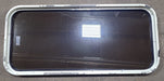 Used Black Radius Non Opening Window : 39 3/4" W x 17 3/4" H x 2" D - Young Farts RV Parts