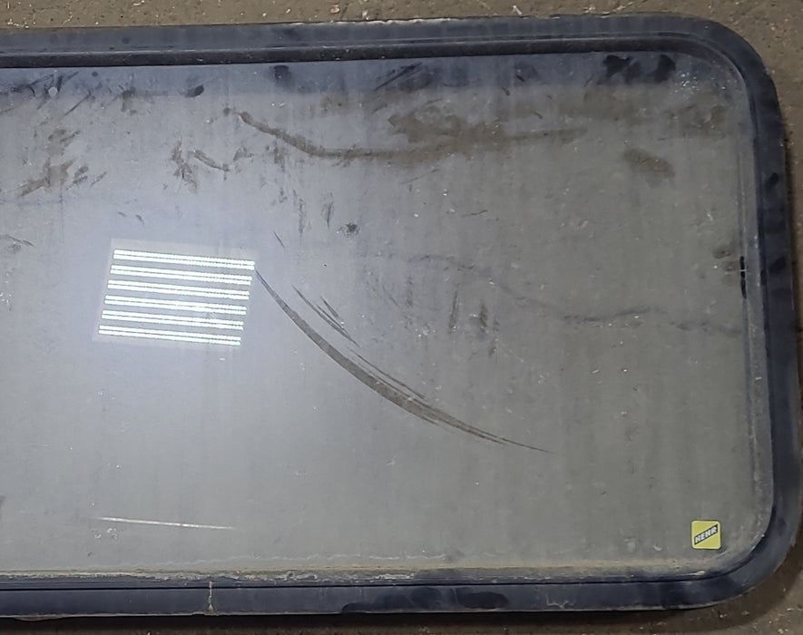 Used Black Radius Non Opening Window : 41 1/2" W x 21 1/4" H x 1 7/8" D