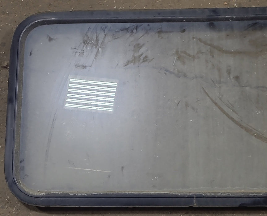 Used Black Radius Non Opening Window : 41 1/2" W x 21 1/4" H x 1 7/8" D